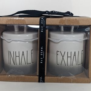 Rae Dunn INHALE and EXHALE canisters